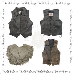 Y2k leather waistcoats