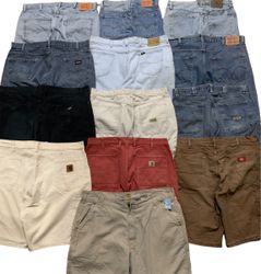 CARHARTT, DICKIES, LEVIS, WRENGLER SHORTS 40 Stück..