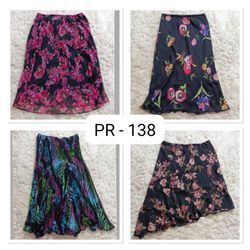 Y2K Poly Floral Skirts