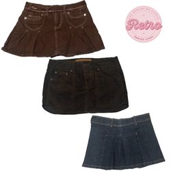 Y2k denim mini skirts flared/non flared