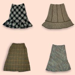 Y2K Soft Wool A-Line Skirt (GRV-8-068)