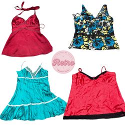 Y2k silk cami tops 7 pieces