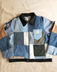 Vestes en patchwork en denim style Rework Carhartt..