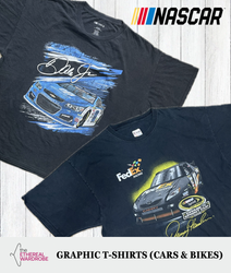 Nascar Style Cars and Bikes Grahpic T-Shirts