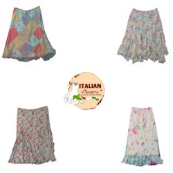 Y2K Tropical Sunset Poly Skirts