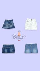 Y2K Denim Mini Skirts - 10 Pieces