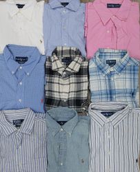 Branded Polo Button-Up Shirts - 12 Pieces