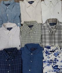 Branded Polo Button-Up Shirts - 14 Pieces