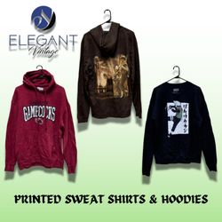 Printed Sweat Shirts & Hoodies - 50 Pieces