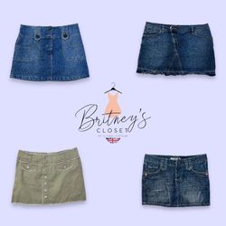 Y2K Denim Mini Skirts - 15 Pieces