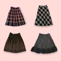 Retro Y2K Wool Blend Skirts (GRV-8-086)