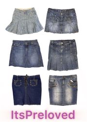 Denim y2k mini skirts(RX-776)