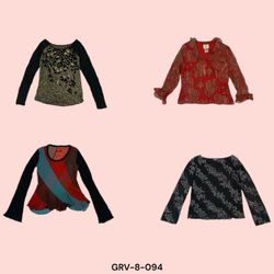 Y2K Vintage Long Sleeve Blouse (GRV-8-094)