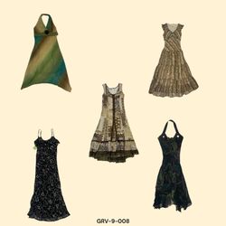 Y2k Earthy poly dress-iconic 90s style (GRV-9-008)