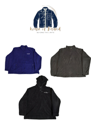 Mixed branded half and full zipper fleece