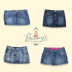 Y2K Denim Skirts - 10 Pieces