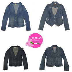 Y2K Must-Have Saison Blazer-Stil Denimjacken