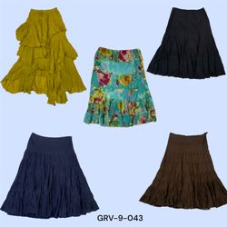 Y2K Mix Cotton Long Skirt – Effortless Retro Elega..