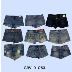 Retro Y2K Denim Mini Shorts – Zeige deinen Stil (g..