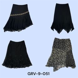 Y2K Black & White Poly Skirt – Elegant and Trendy ..