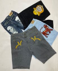 Hip hop embroidery mix shorts