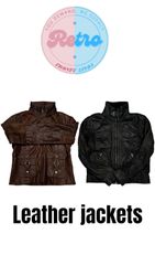 Veste en cuir vintage 10 pièces