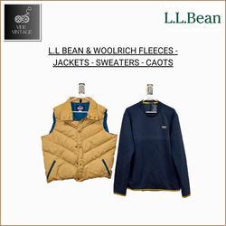 L.L BEAN & WOOLRICH FLEECES - JACKETS - SWEATERS -..