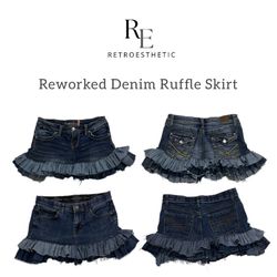 REWORKED Denim Rüschenshirts AW24