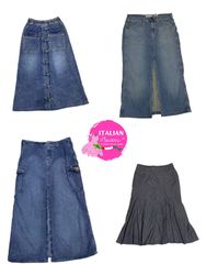 In Trend Denim Maxi Y2K Röcke Mix