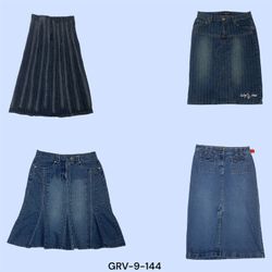 Y2K Denim Lange Rock – Perfekte Mischung aus Vinta..