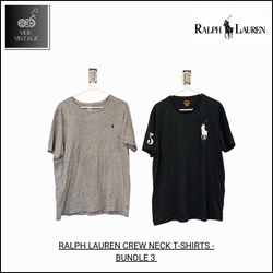 RALPH LAUREN CREW NECK T-SHIRTS - 15 PCS (BUNDLE 3..