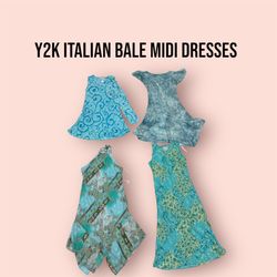 Y2K ITALIENISCHE BALE MIDI-KLEIDER