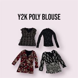 Y2K POLY BLOUSE