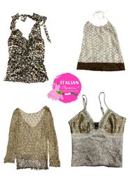 Earthy x Animal Print Mix style Y2K Mix Tops