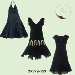 Retro Y2K Schwarzes Polyester-Kleid – Mühelos schi..