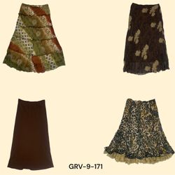 Retro Y2K Brown Poly Skirt – Sleek and Timeless(9-..