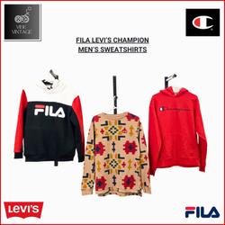 FILA - LEVI'S - CHAMPION MEN'S SWEATSHIRTS - 12 PC..