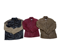 90s color leather structure jackets mix - 11 pcs -..