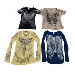 Ladies Affliction Style Aesthetic T-shirts Mix - 1..