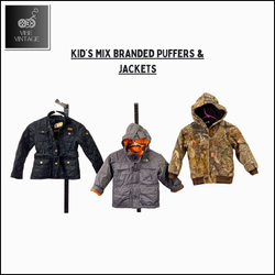 KID'S MIX BRANDED PUFFERS & JACKETS - 27 PCS