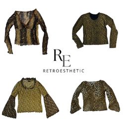 Y2K Animal Print Full Sleeve Tops (RE-012)