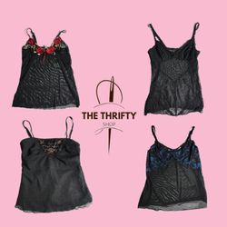 Y2K Dark Night Cami Tops (010)