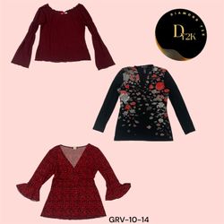 Bold Red Y2K Long Sleeve Top (GRV-10-014)