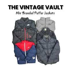 Branded Puffer Jackets 10 pcs including Nike adida..