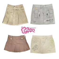 Y2K European Cargo Mini Skirts