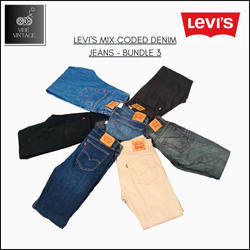 BUNDLE DE JEANS EN DENIM CODE MIX LEVI'S 3 - 10 PC..