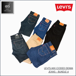 LEVI'S MIX CODED DENIM JEANS BUNDLE 6 - 10 PCS