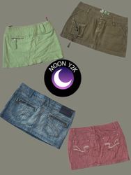 Y2k Paris Hilton Mikro Mini Jeansrock (A-19)