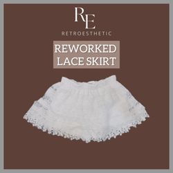 Reworked Lace Mini Skirt (AW24)