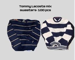 Pulls Tommy lacoste mélangés - 100 pièces